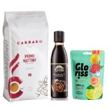 Кофе в зернах, бальзамический соус и жевательные конфеты